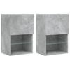 vidaXL TV Cabinets with LED Lights 2 pcs Concrete Grey 40.5x30x60 cm