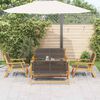 vidaXL Garden Chairs with Table 5 pcs Grey Solid Acacia wood