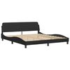 vidaXL Bed Frame without Mattress "Zadar" Black 180x200 cm Super King Faux Leather