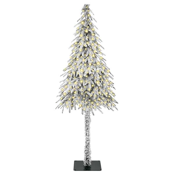 vidaXL Christmas Tree with 300 LEDs White 210 cm PE and Steel