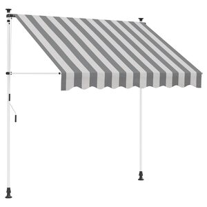 vidaXL Manual Retractable Awning Anthracite and White 100 cm