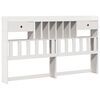 vidaXL Bookcase Bed without Mattress White 180x200 cm Super King Solid Wood Pine