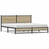vidaXL Metal Bed Frame without Mattress Sonoma Oak 180x200 cm Super King