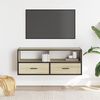 vidaXL TV Cabinet Sonoma Oak 100x31x39.5 cm Engineered Wood and Metal