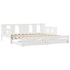 vidaXL Daybed with Trundle and Drawers without Mattress White 90x200 cm