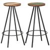 vidaXL Bar Stools 2 pcs Solid Reclaimed Wood