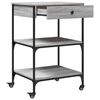 vidaXL Kitchen Trolley Grey Sonoma 60x48x89.5 cm Engineered Wood