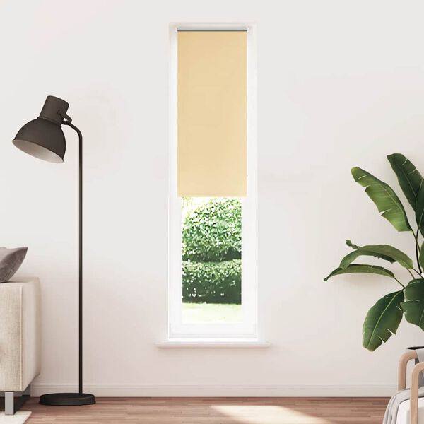 vidaXL Roller Blind Blackout Beige 40x230 cm Fabric Width 35.7 cm Polyester