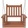 vidaXL Garden Swing Chair with Metal Chains Brown Solid Wood Fir