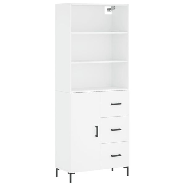 vidaXL Highboard White 69.5x34x180 cm Engineered Wood