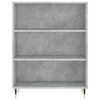 vidaXL Highboard Concrete Grey 69.5x32.5x180 cm Engineered Wood
