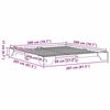 vidaXL Bed Frame Natural 200 x 200 cm Solid Pine Wood
