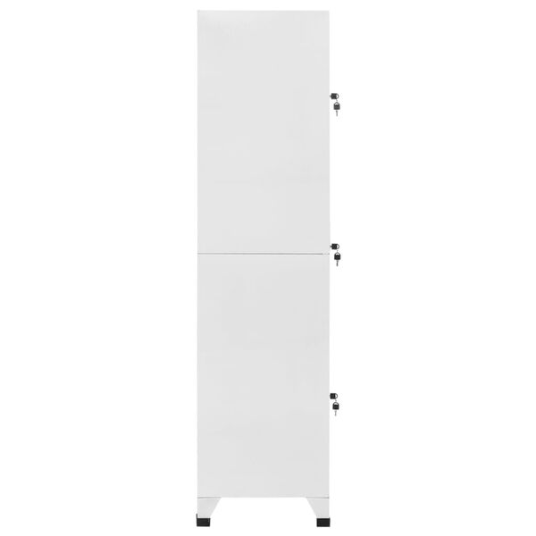 vidaXL Locker Cabinet with 3 Compartments 38x45x180 cm
