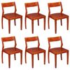 vidaXL Dining Chairs 6 pcs Solid Acacia Wood