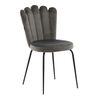 Venture Home Dining Chairs 2 pcs Limhamn Velvet Black and Grey