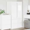 vidaXL Bathroom Cabinet with Door High Gloss White 79.5 x 49 x 156 cm