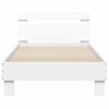 vidaXL Bed Frame without Mattress with LED Lights White 75x190 cm Small Single
