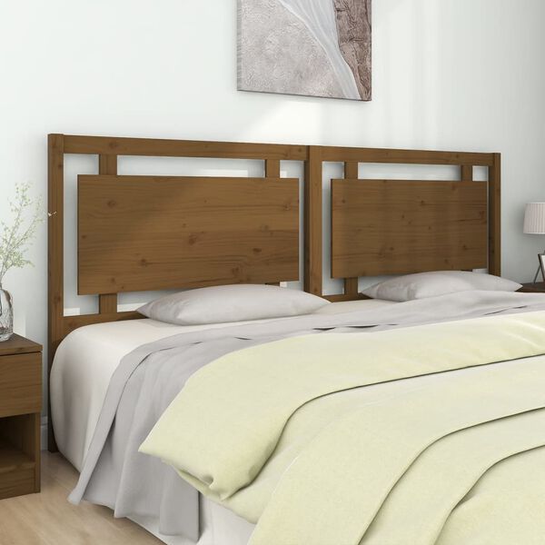 vidaXL Bed Headboard Honey Brown 205.5x4x100 cm Solid Pine Wood