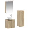 vidaXL Bathroom Furniture Set 4 pcs Sonoma Oak
