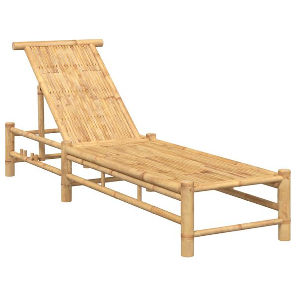 vidaXL Sun Lounger 55x199x30 cm Bamboo