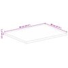 vidaXL Table Top 90x80x2.5 cm Rectangular Solid Wood Reclaimed