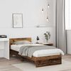 vidaXL Bed Frame with Headboard Old Wood 90 x 190 cm Engineered Wood