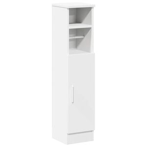 vidaXL Bathroom Cabinet with Roll Holder White 20.5x22x90 cm