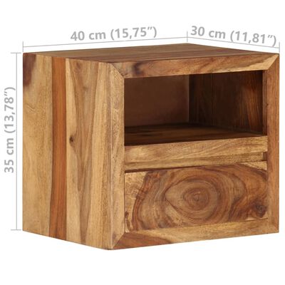 vidaXL Bedside Table Solid Sheesham Wood 40x30x35 cm