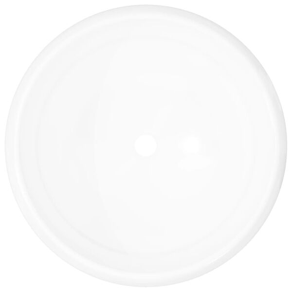 vidaXL Basin Round Ceramic White 40x15 cm