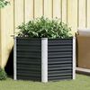 vidaXL Garden Raised Bed Anthracite 129x129x77 cm Galvanised Steel