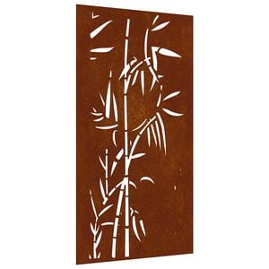 vidaXL Garden Wall Decoration 105x55 cm Corten Steel Bamboo Design