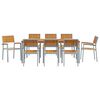 vidaXL Garden Dining Set 7 pcs Grey Solid Acacia Wood