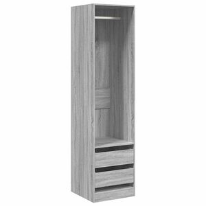 vidaXL Wardrobe with Drawers Grey Sonoma 50x50x200 cm Engineered Wood