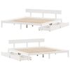 vidaXL Bed Frame without Mattress White 200x200 cm Solid Wood Pine