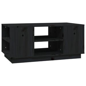 vidaXL Coffee Table | Black | Solid pinewood | Medium | Coffee Table