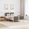 vidaXL Bed frame Brown and dark grey 120 x 190 cm Solid pine wood
