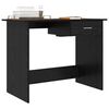 vidaXL Desk with Drawer Black Oak 100 x 50 x 76 cm Engineered Wood