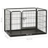 vidaXL Puppy Playpen Steel 91.5x59x61 cm
