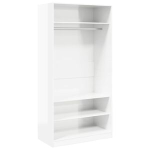 vidaXL Wardrobe | High gloss white | Engineered wood | Compact | Wardrobe