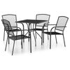 vidaXL 5 Piece Garden Dining Set Anthracite Steel