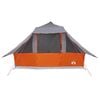 vidaXL Tipi Tent with Roof Grey and Orange 364 x 281 x 257 cm Taffeta