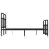 vidaXL Metal Bed Frame without Mattress with Footboard Black 120x200cm