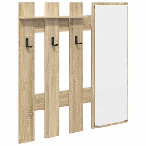 vidaXL Wall-Mounted Coat Rack Wall-Mounted Sonoma Oak Engineered wood