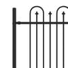 vidaXL Spike Arch Fence Black 200 x 166 cm Powder-Coated Steel