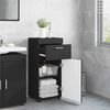 vidaXL Bathroom Cabinet Set with Drawer TULUM Black 37 x 31.5 x 82 cm