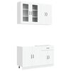 vidaXL Kitchen Unit KALMAR 4 pcs White Engineered Wood