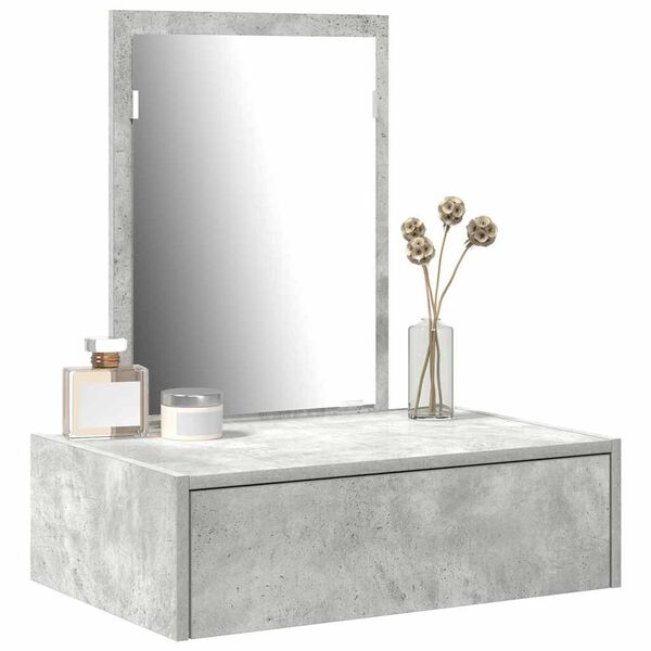 vidaXL Dressing Table with Drawer Grey 60 x 40 x 70 cm Engineered Wood