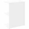 vidaXL Bedside Table White 46.5x29x61 cm Engineered Wood