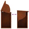 vidaXL Parcel Drop Box Rusty 47.5 x 38 x 59 cm Weathering Steel