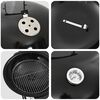 vidaXL Outdoor Grill with Wheel Black 91 x 71 x 107 cm Metal